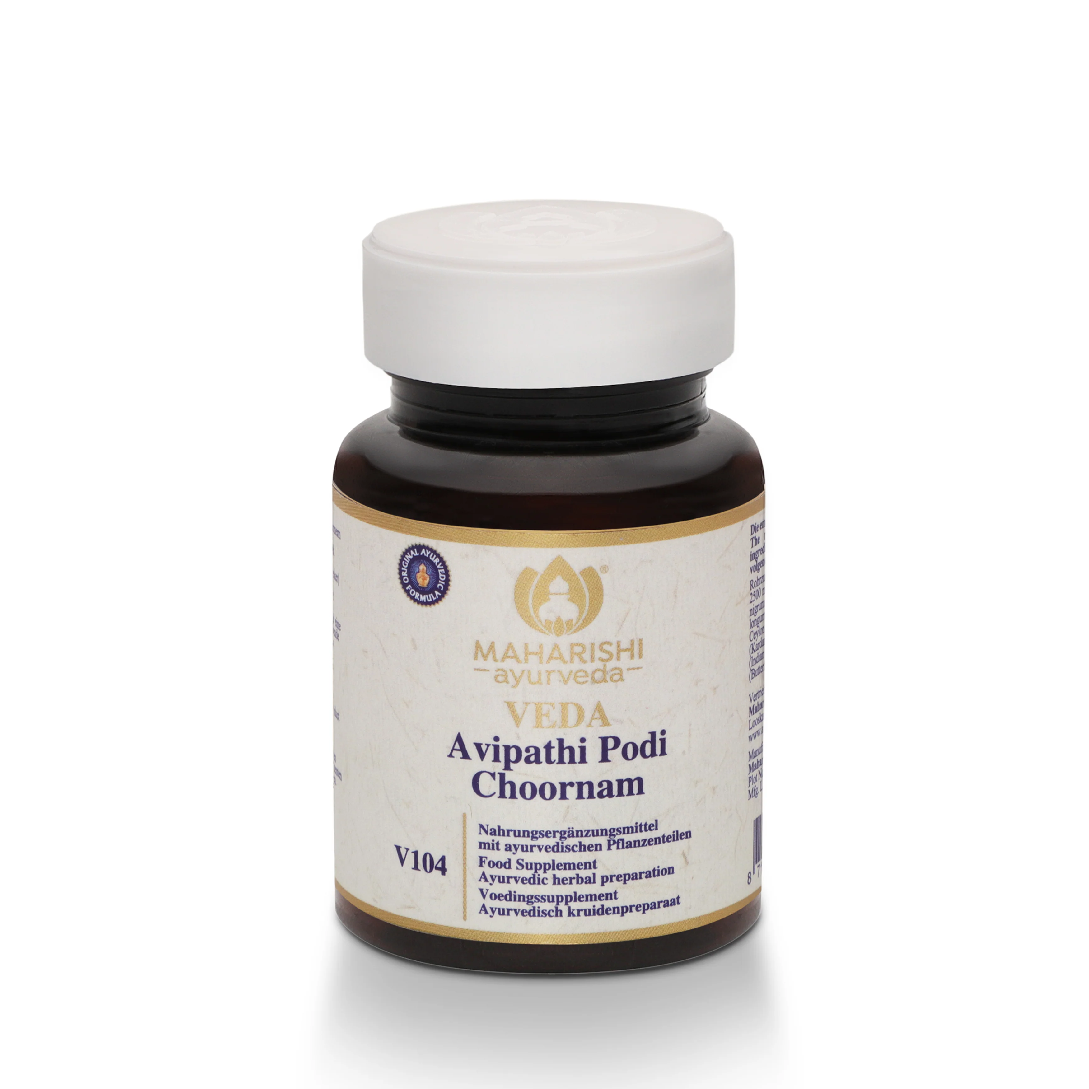 Avipathi Podi Choornam V104 – Ayurveda Nahrungsergänzung mit Kräutern