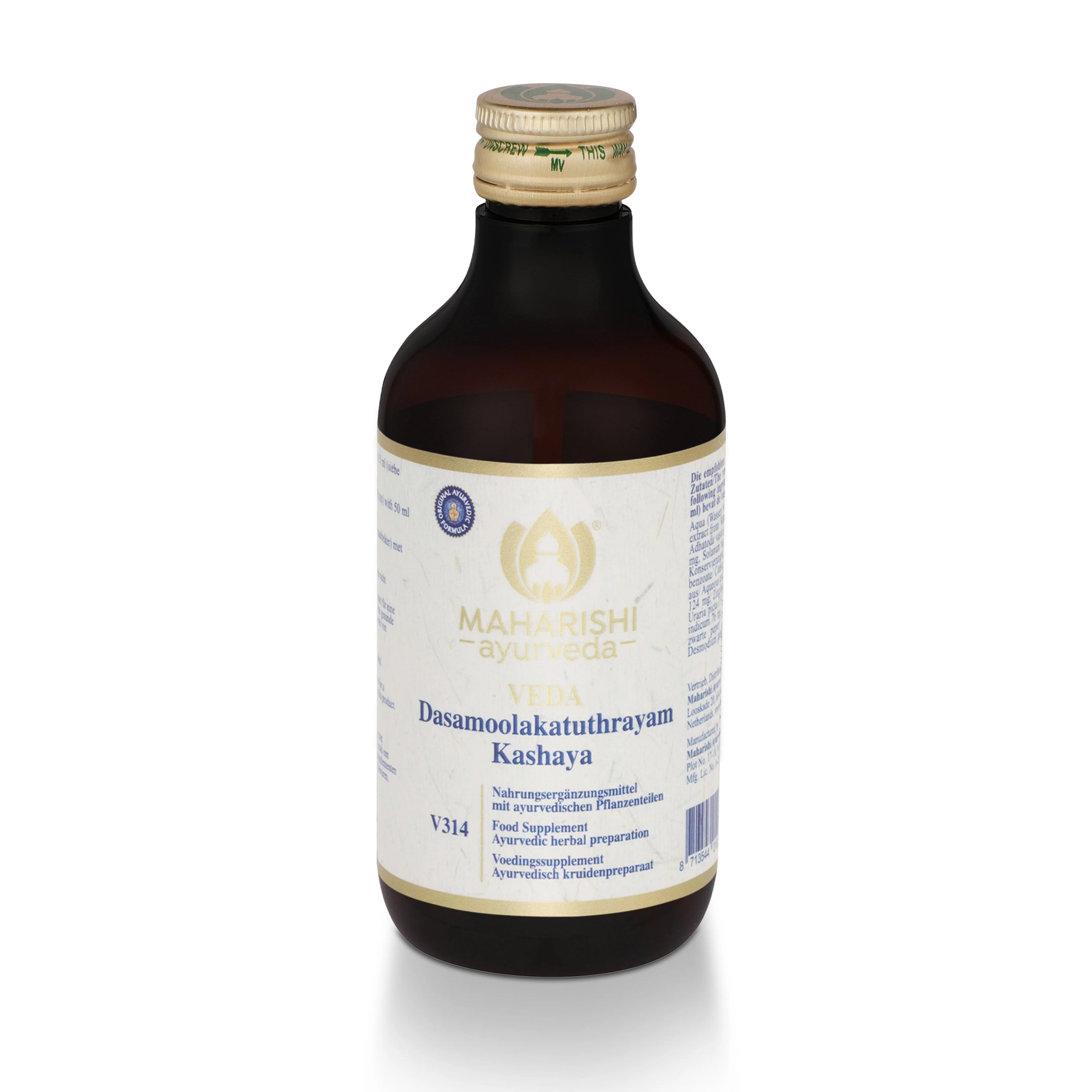 Dasamoolakatuthrayam Kashaya V314 – Ayurveda Nahrungsergänzung mit Kräutern