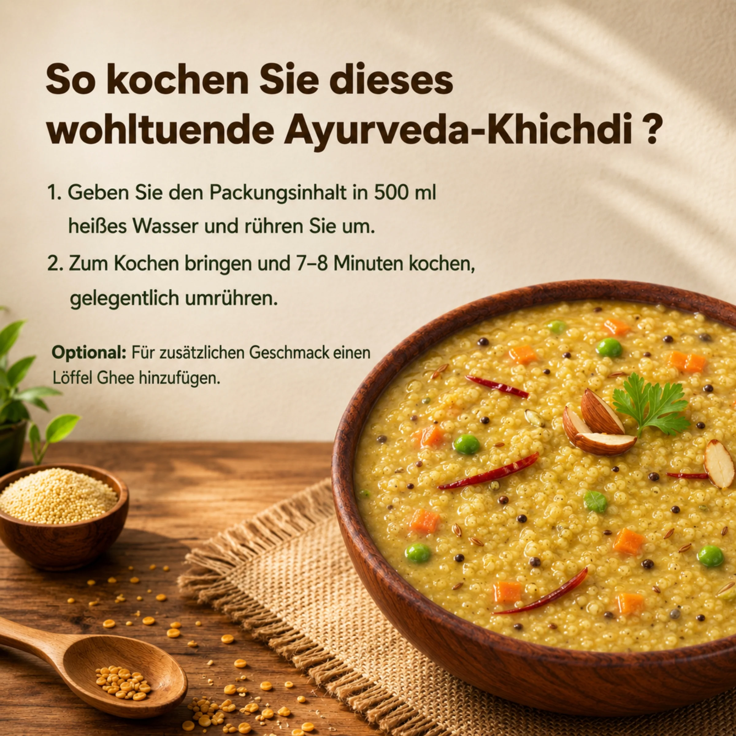 Gelbe Linsen –Multi-Hirse Khichdi - Image 4