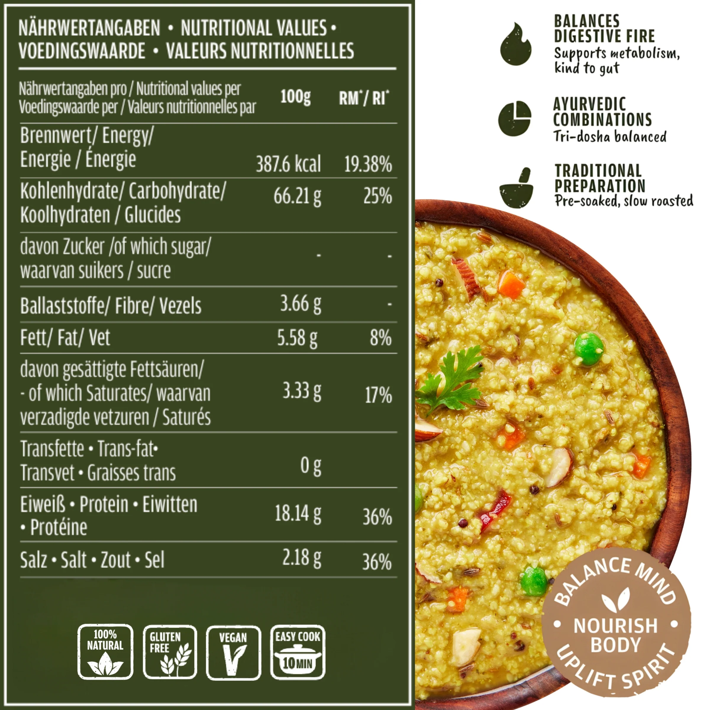 Gelbe Linsen –Multi-Hirse Khichdi - Image 6